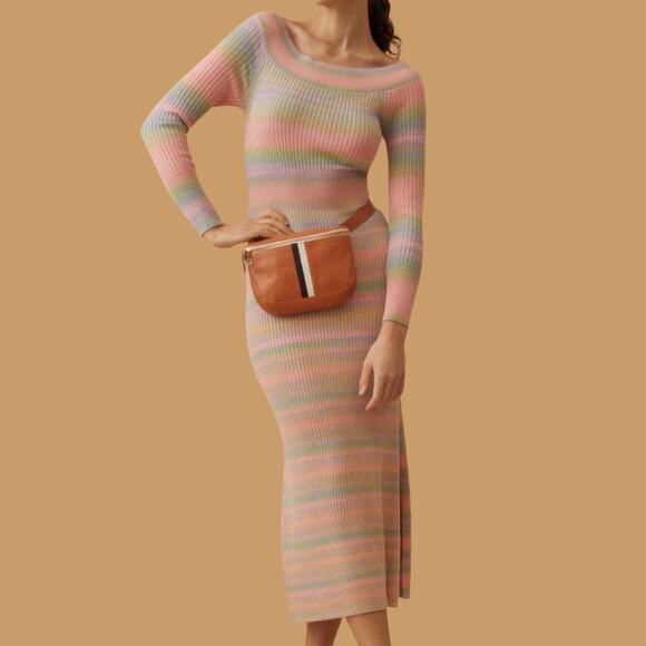 Daily Practice by Anthropologie Striped Sweater Midi Dress - Picture 1 of 7